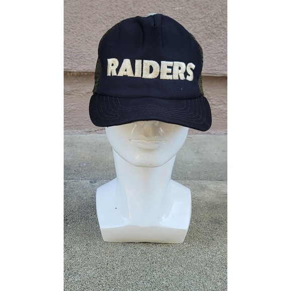 Vtg Oakland Los Angeles Las Vegas Raiders Trucker Hat - Picture 2 of 8